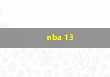 nba 13